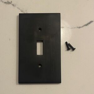 2 Rejuvenation Hardware Metal Black Light Switch Cover Plates